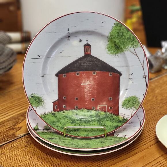 Warren Kimble Collectible Barn Plates Set of 4 Farmhouse Decor Decorative Plates - Picture 3 of 7
